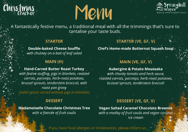 Christmas Cracker Menu 2025
