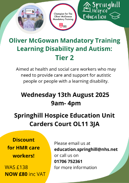 Flyer for Oliver McGowan Mandatory Training course