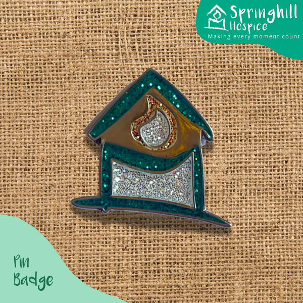 Glitter Candle Pin badge